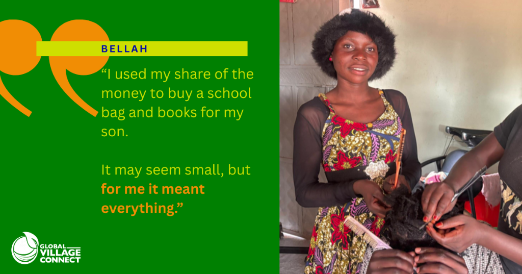Bellah's testimonial card from Zohar Salon
