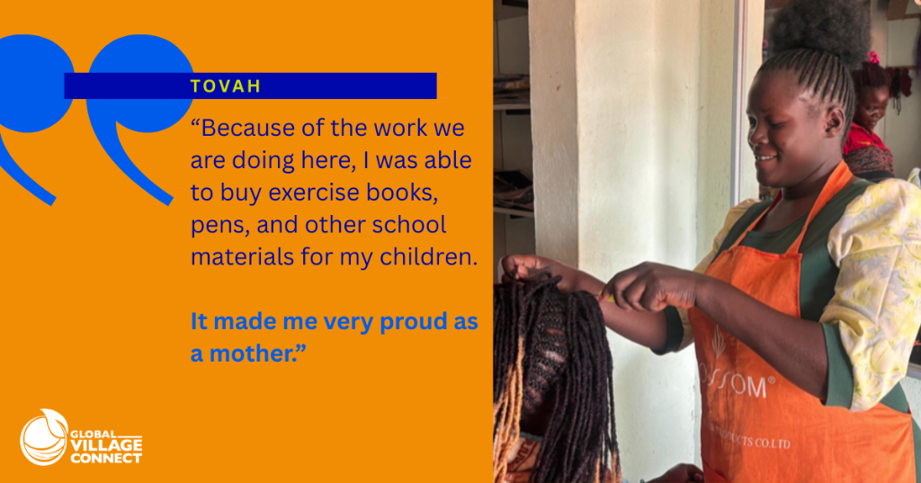 Tovah's testimonial card from Zohar Salon